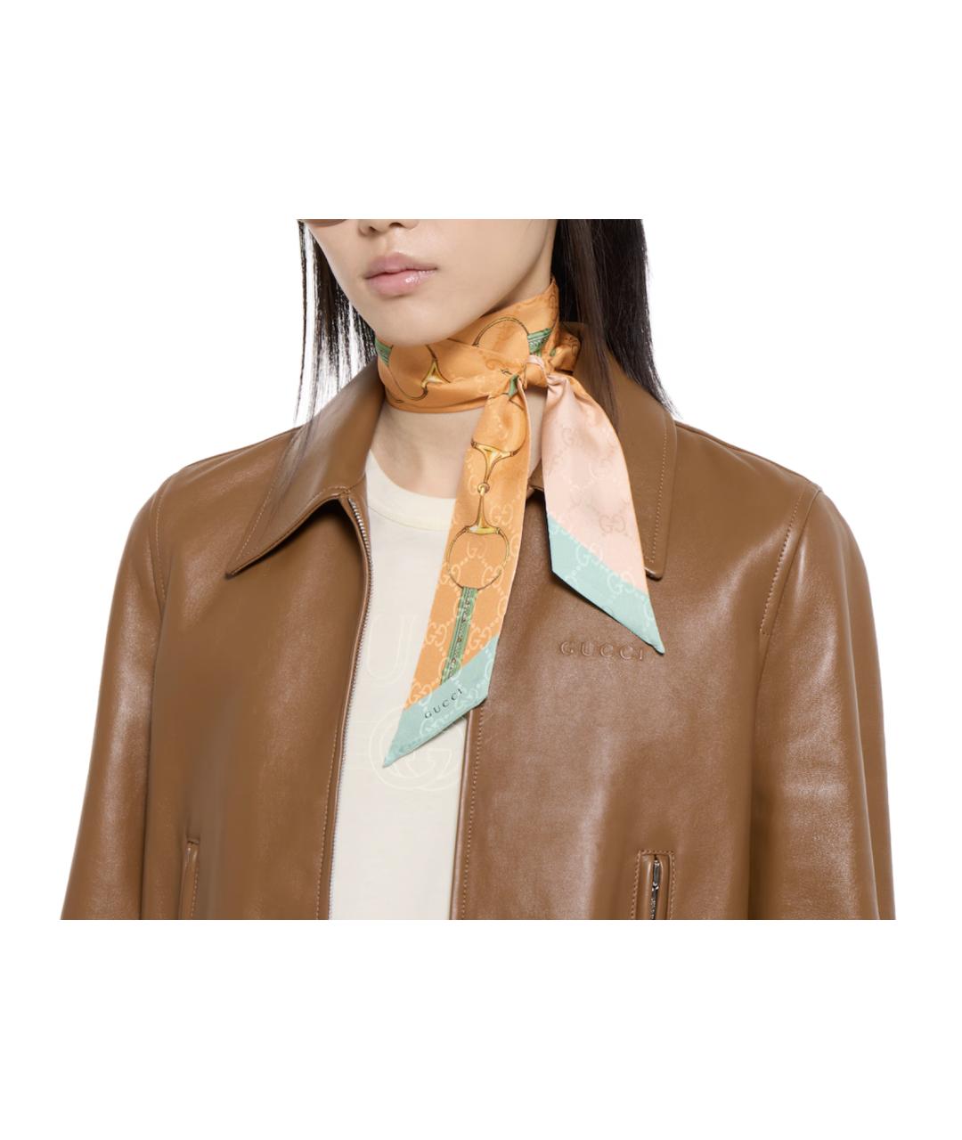 GUCCI Мульти шелковый шарф, фото 3