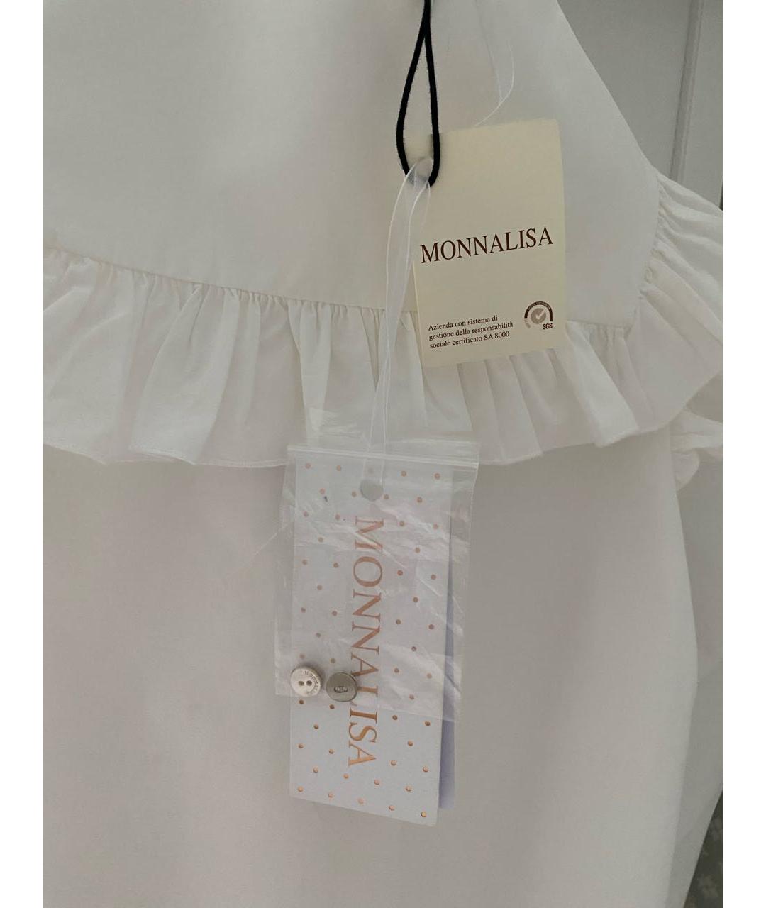 MONNALISA Белая хлопковая блузы, фото 4