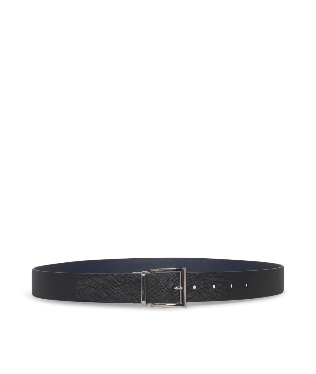 PRADA Черный кожаный ремень, фото 1