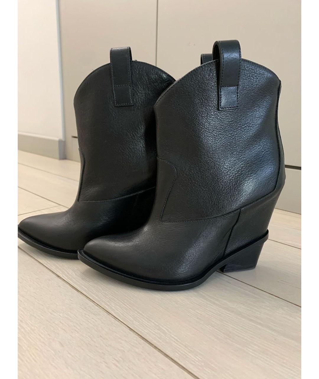 GIUSEPPE ZANOTTI DESIGN Черные кожаные полусапоги, фото 8