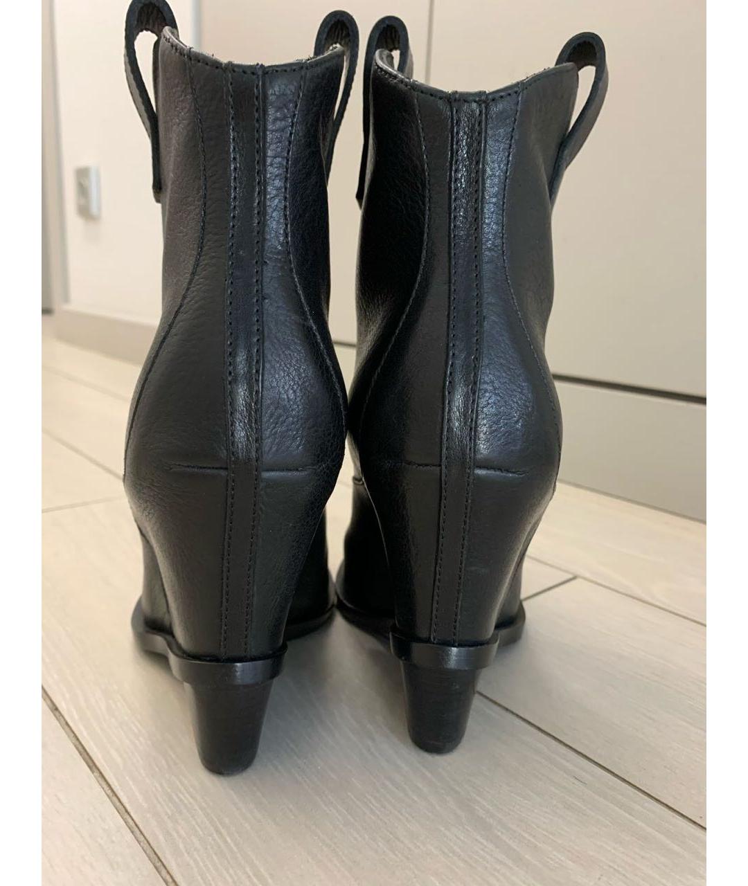 GIUSEPPE ZANOTTI DESIGN Черные кожаные полусапоги, фото 2