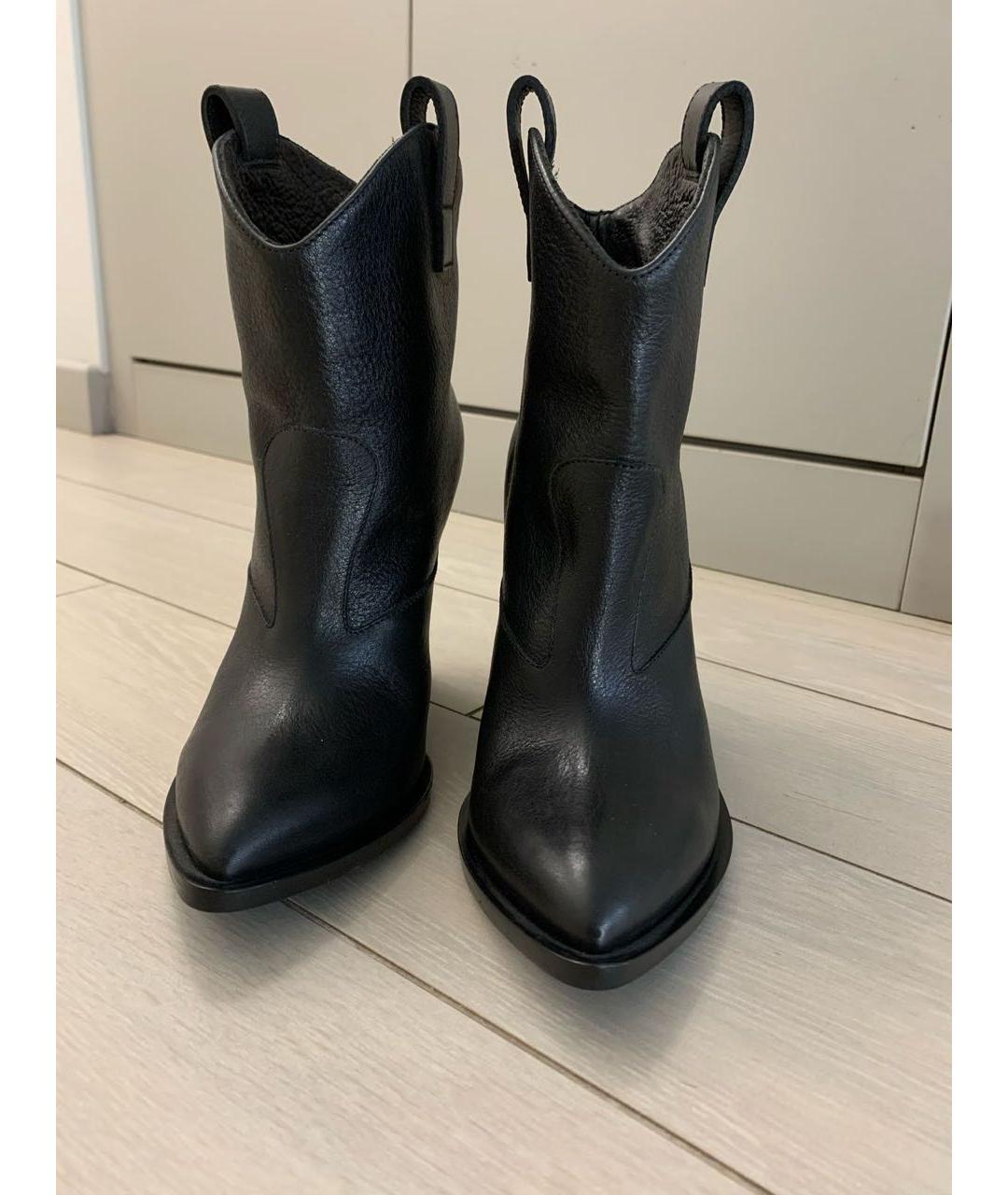 GIUSEPPE ZANOTTI DESIGN Черные кожаные полусапоги, фото 3