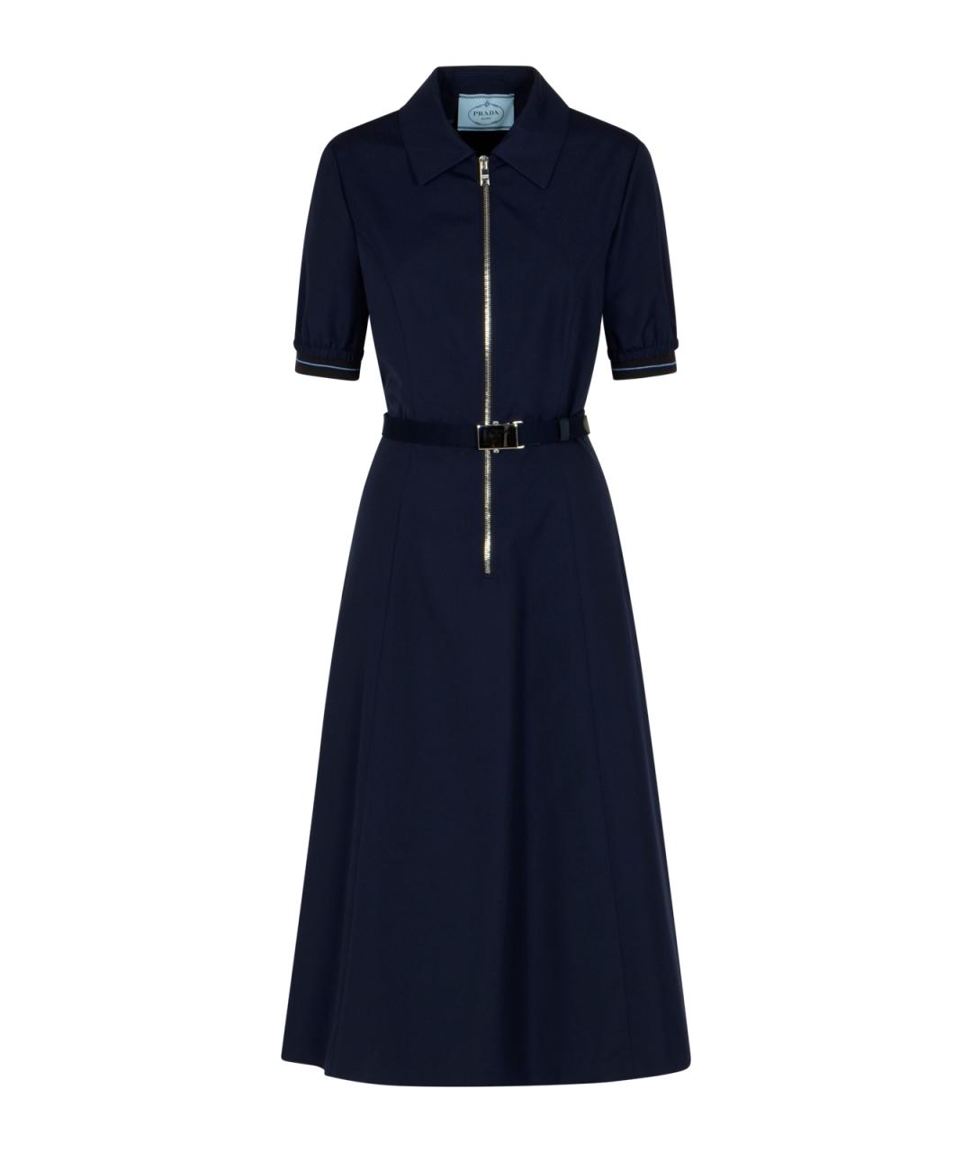 PRADA Синее повседневное платье, фото 1