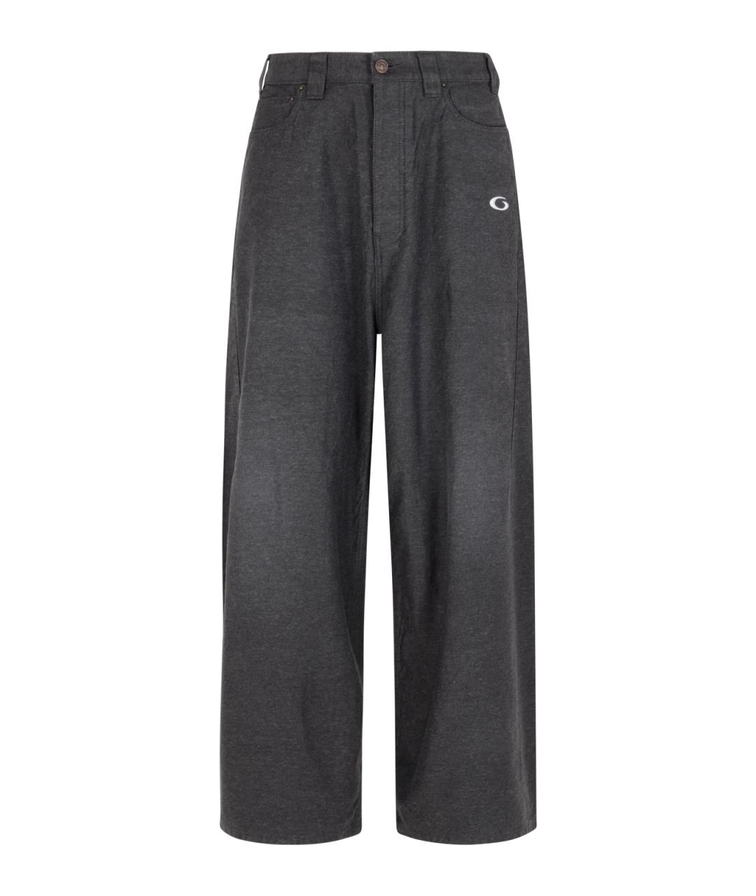 BALENCIAGA Серые хлопковые прямые джинсы, фото 1