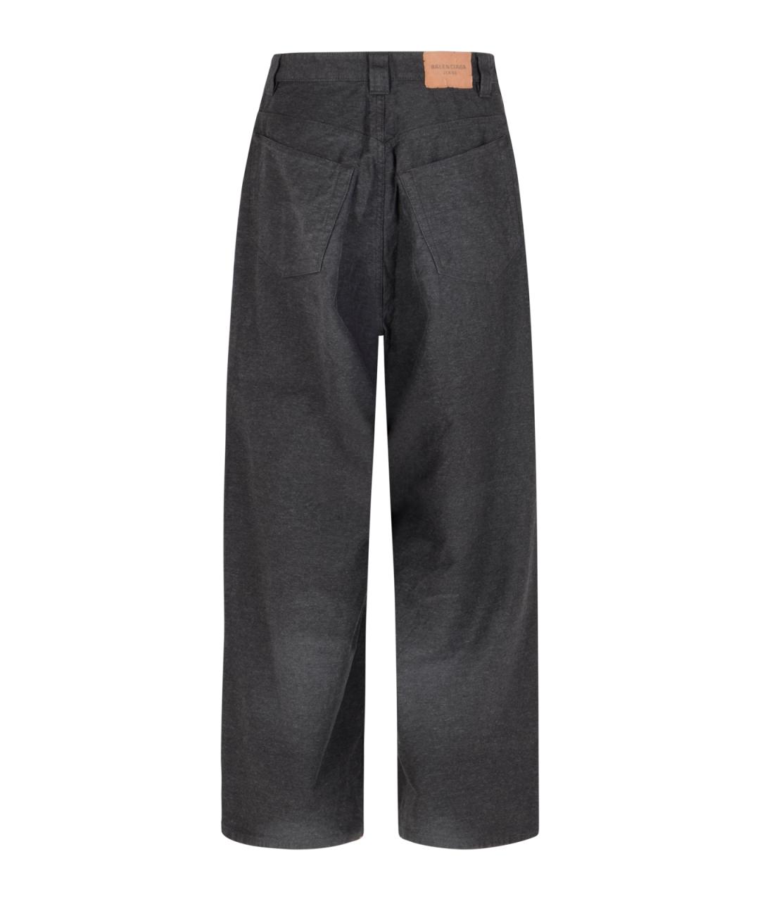 BALENCIAGA Серые хлопковые прямые джинсы, фото 2