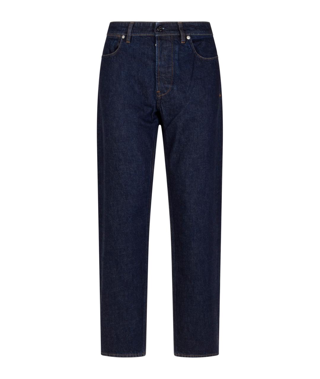 STONE ISLAND Синие хлопковые прямые джинсы, фото 1