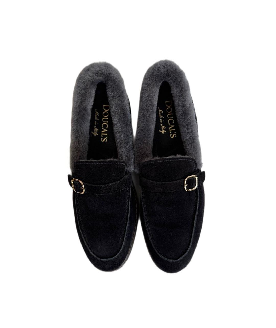 DOUCAL'S Черные замшевые лоферы, фото 3
