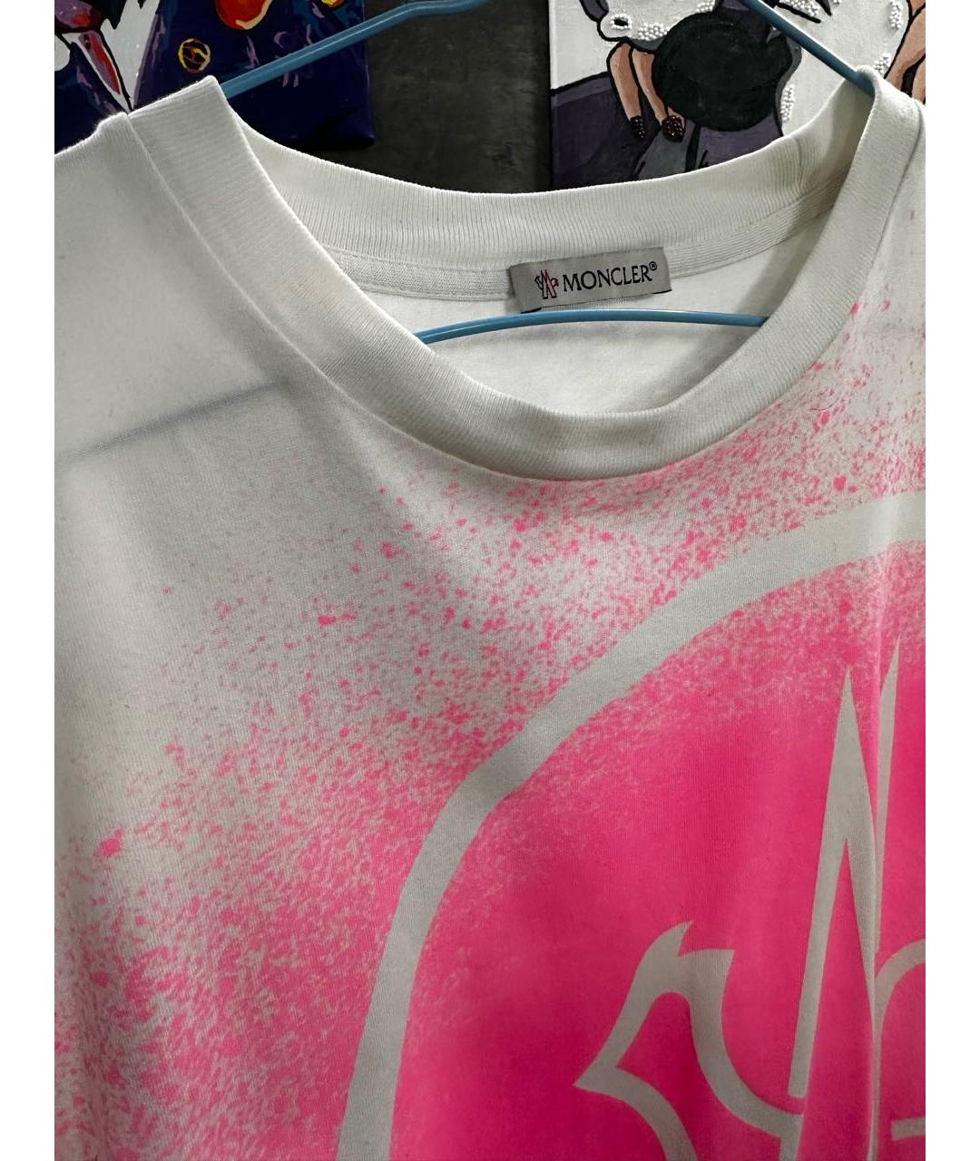 MONCLER Белая хлопковая футболка, фото 3