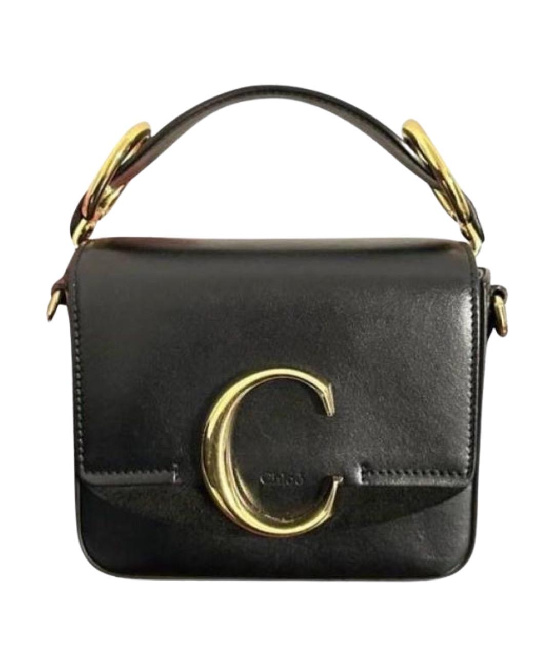 CHLOE Черная кожаная сумка через плечо, фото 1