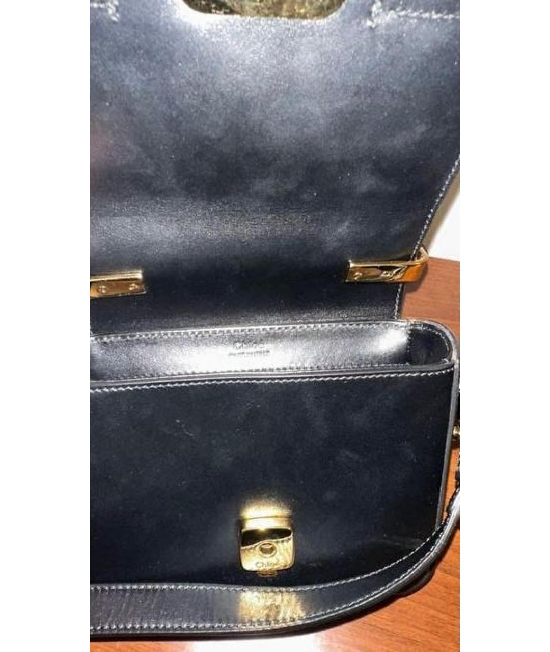 CHLOE Черная кожаная сумка через плечо, фото 5