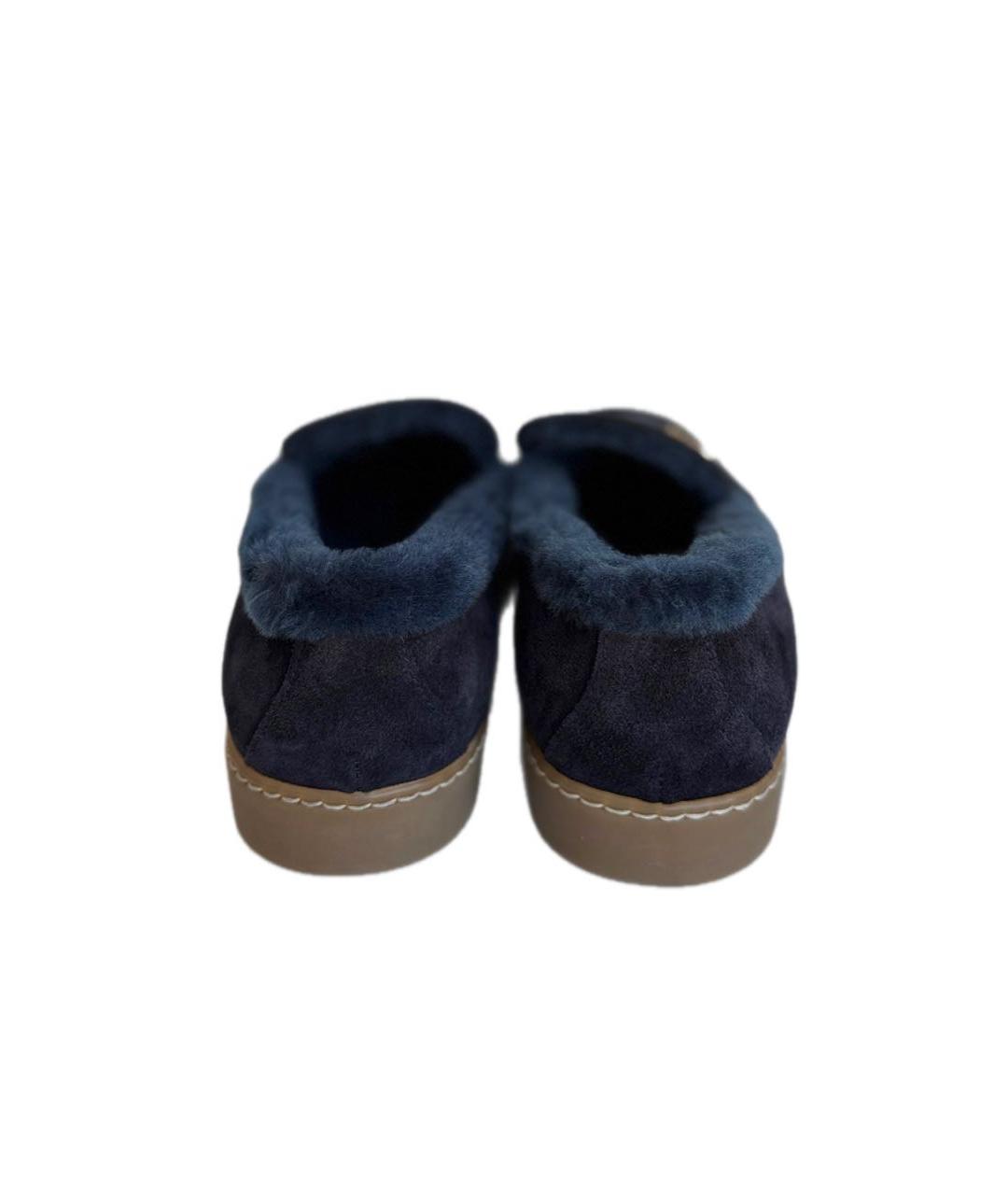 DOUCAL'S Темно-синие замшевые лоферы, фото 4