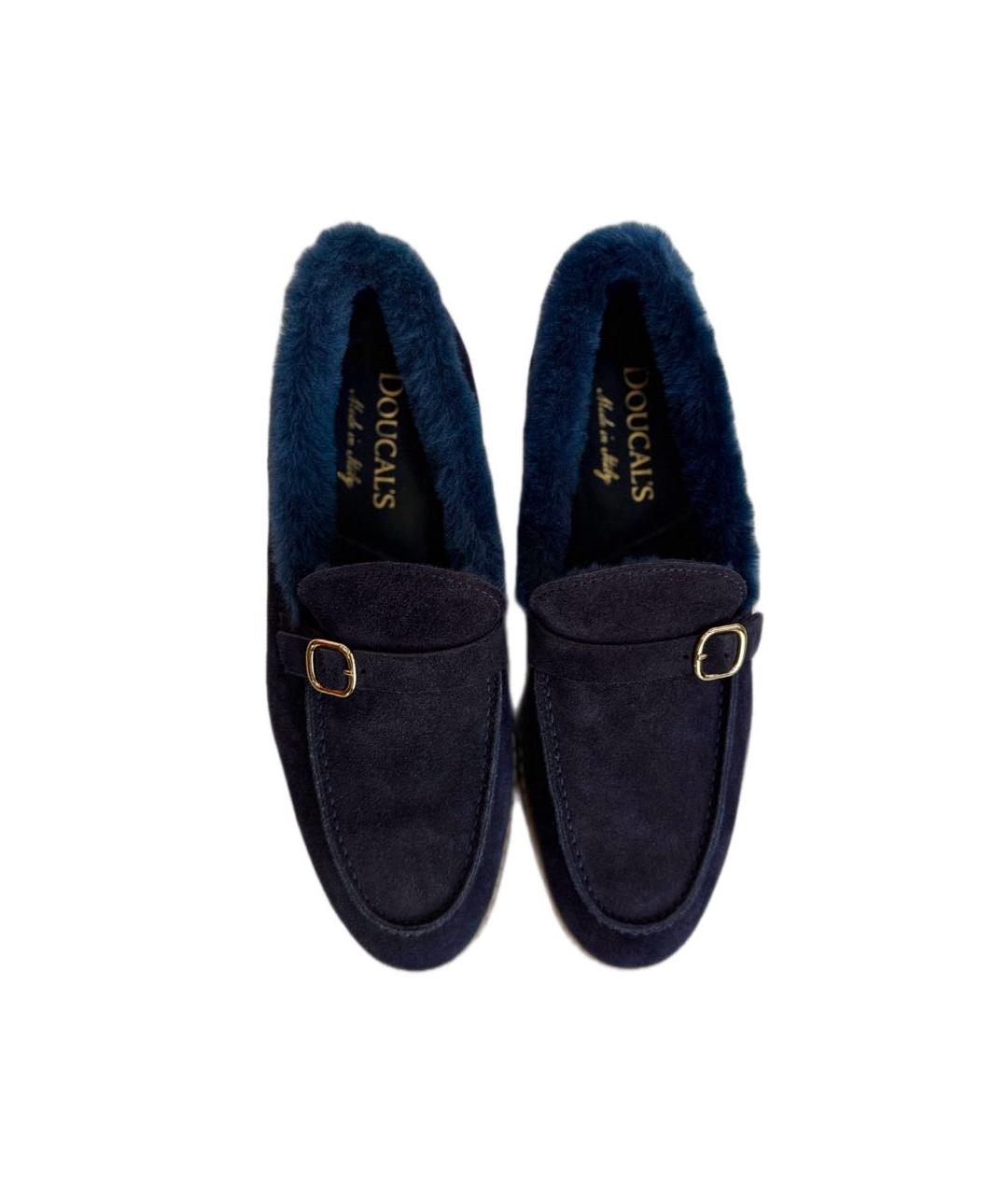DOUCAL'S Темно-синие замшевые лоферы, фото 3