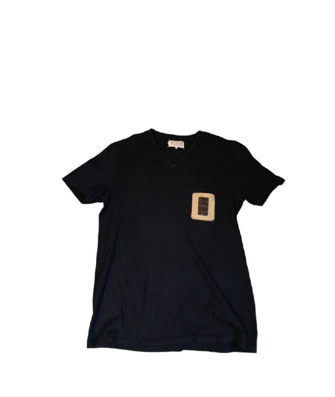 MAISON MARGIELA Черная хлопковая футболка, фото 9