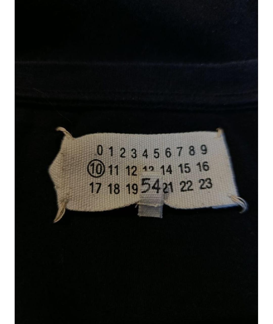 MAISON MARGIELA Черная хлопковая футболка, фото 6