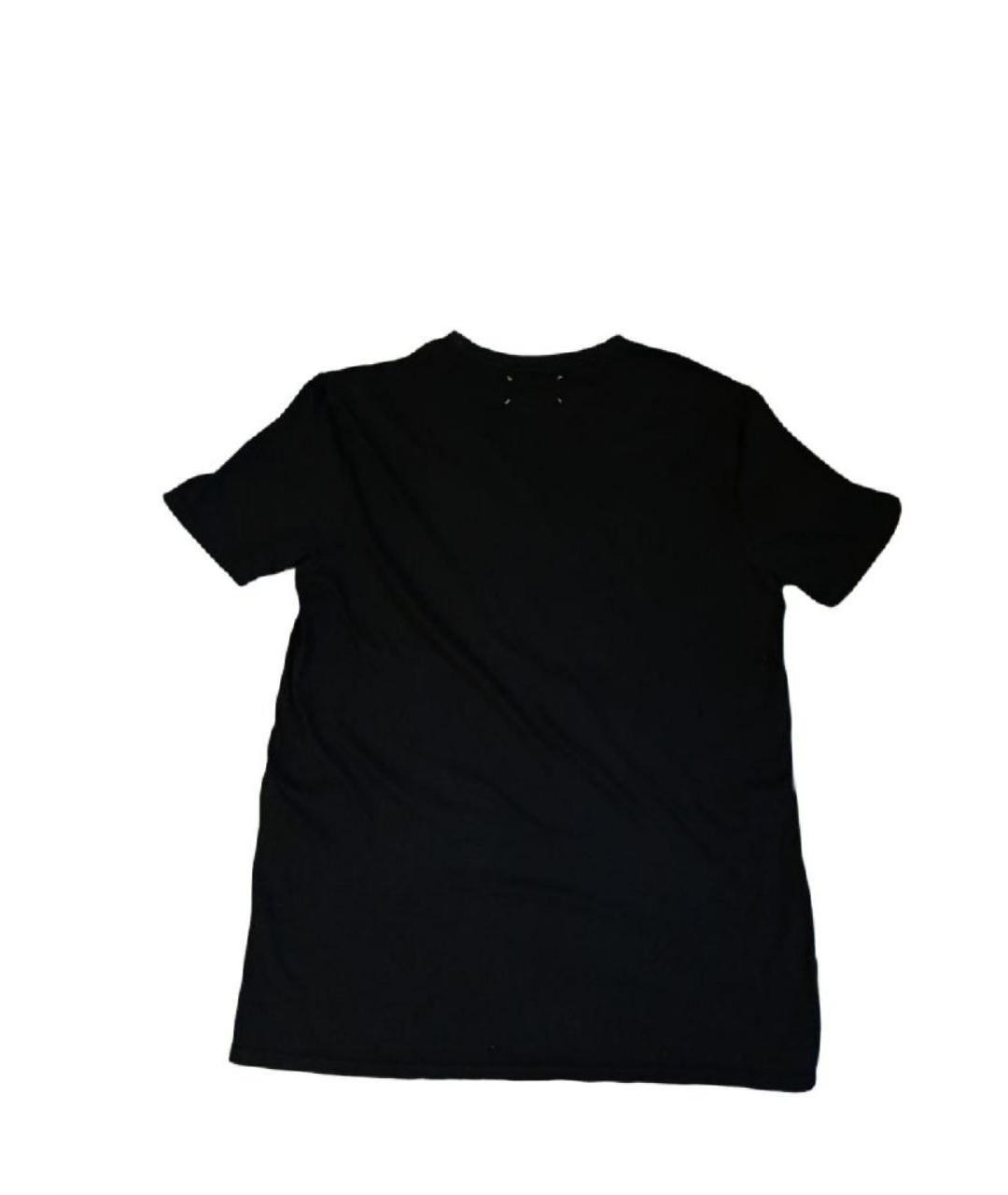 MAISON MARGIELA Черная хлопковая футболка, фото 2