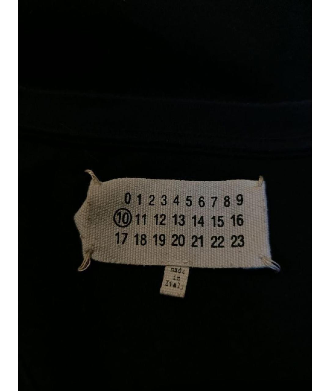 MAISON MARGIELA Черная хлопковая футболка, фото 3