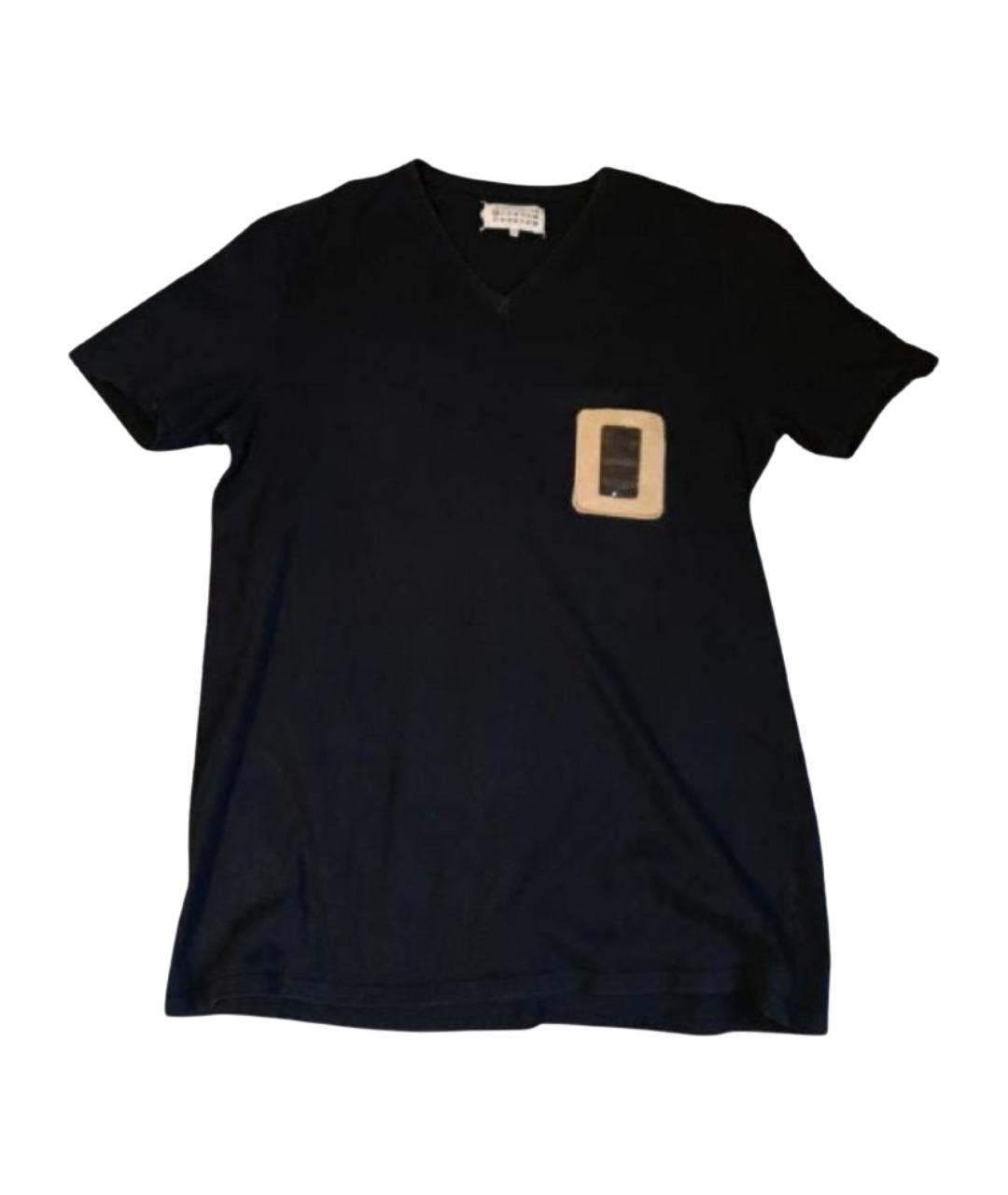 MAISON MARGIELA Черная хлопковая футболка, фото 1