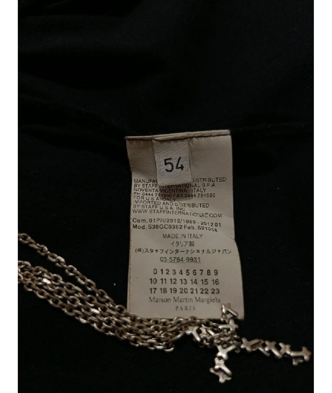 MAISON MARGIELA Черная хлопковая футболка, фото 7