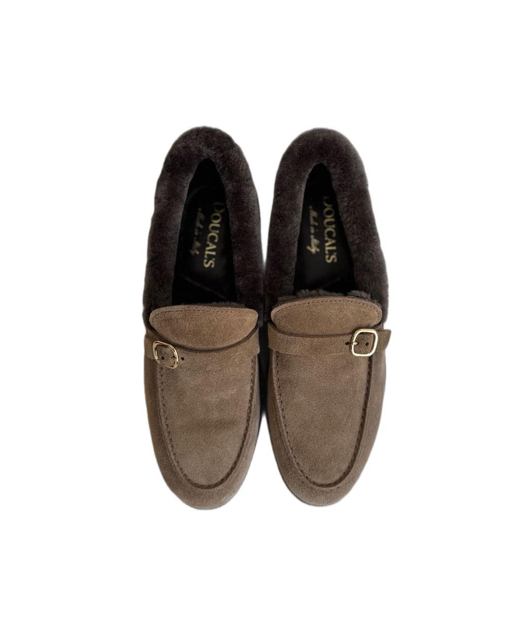 DOUCAL'S Коричневые замшевые лоферы, фото 3