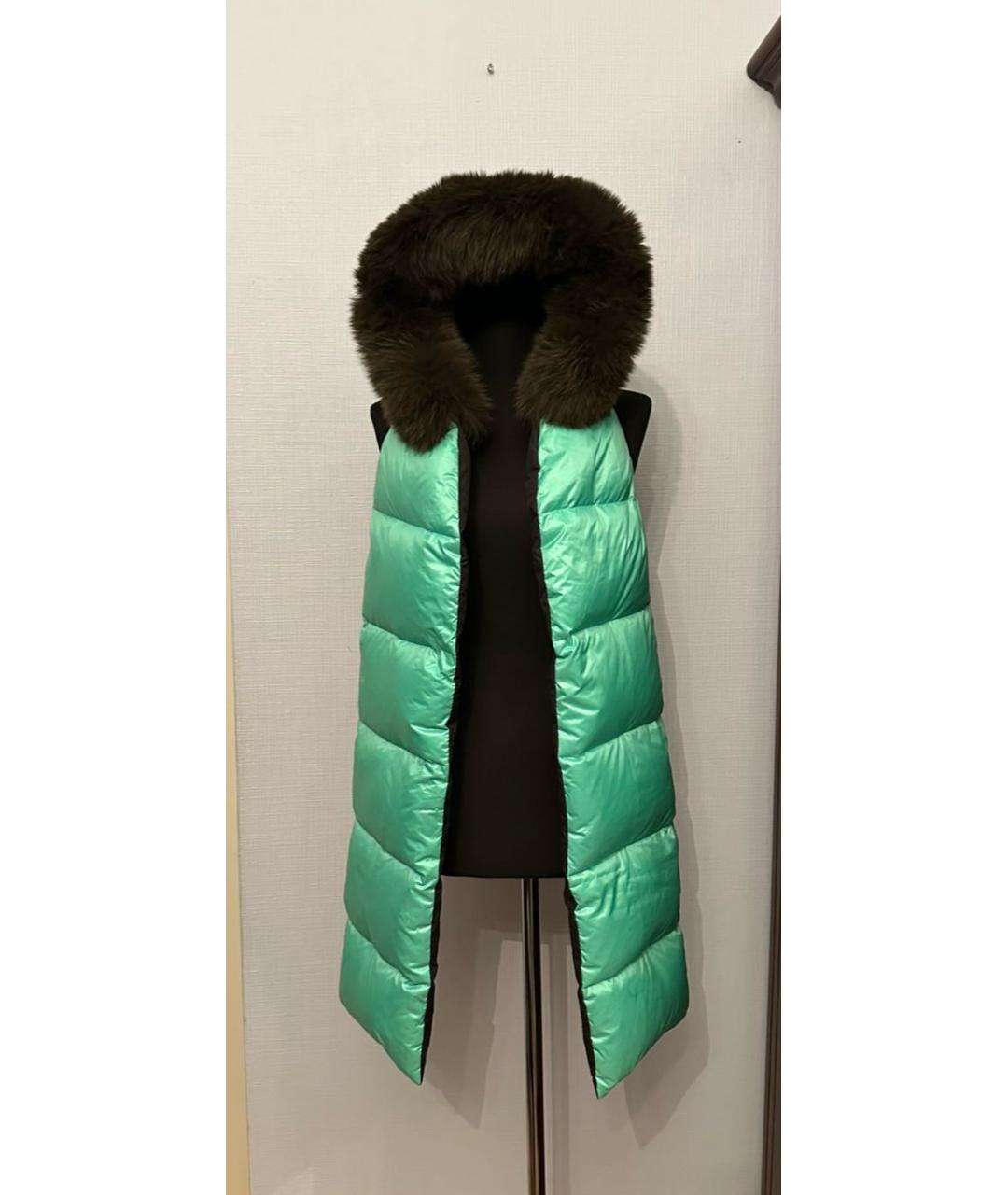 ARMY YVES SALOMON Зеленый полиэстеровый жилет, фото 6