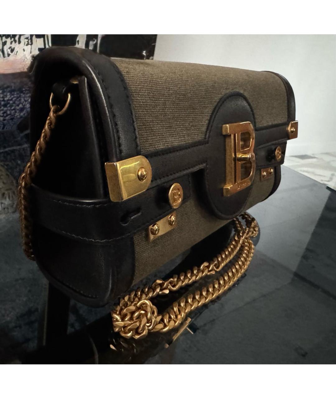 BALMAIN Хаки сумка через плечо, фото 4