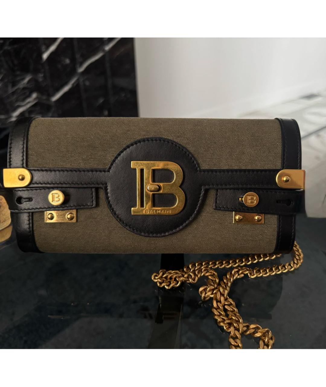 BALMAIN Хаки сумка через плечо, фото 2