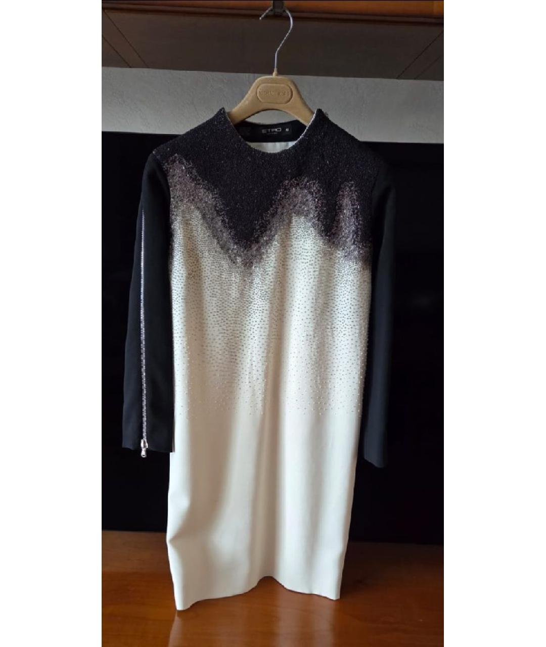 ETRO Белое вискозное коктейльное платье, фото 6