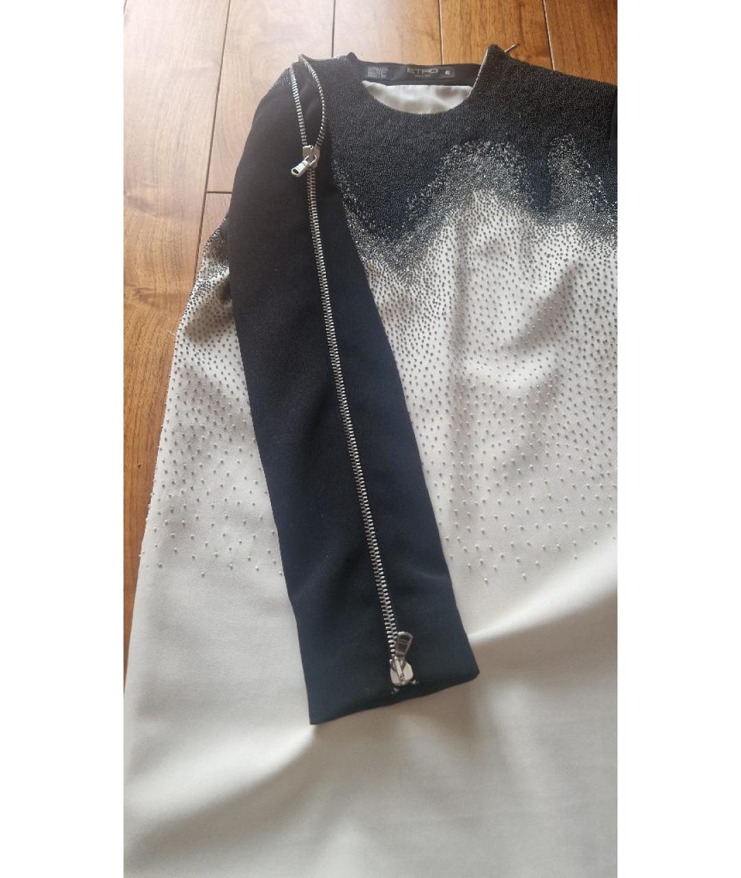 ETRO Белое вискозное коктейльное платье, фото 5