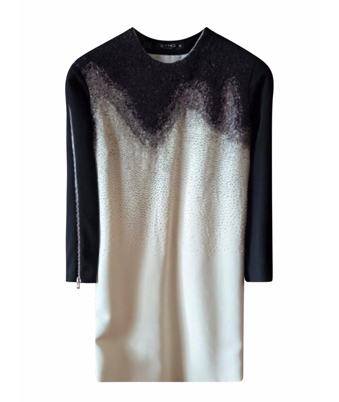 ETRO Белое вискозное коктейльное платье, фото 1