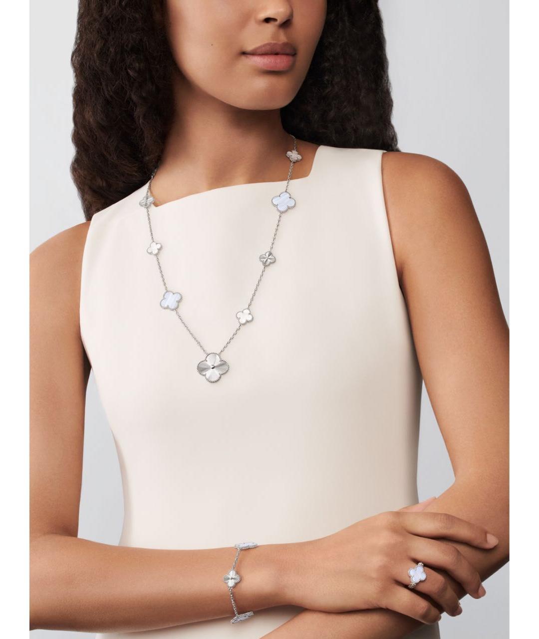 VAN CLEEF & ARPELS Серебряное колье из белого золота, фото 4