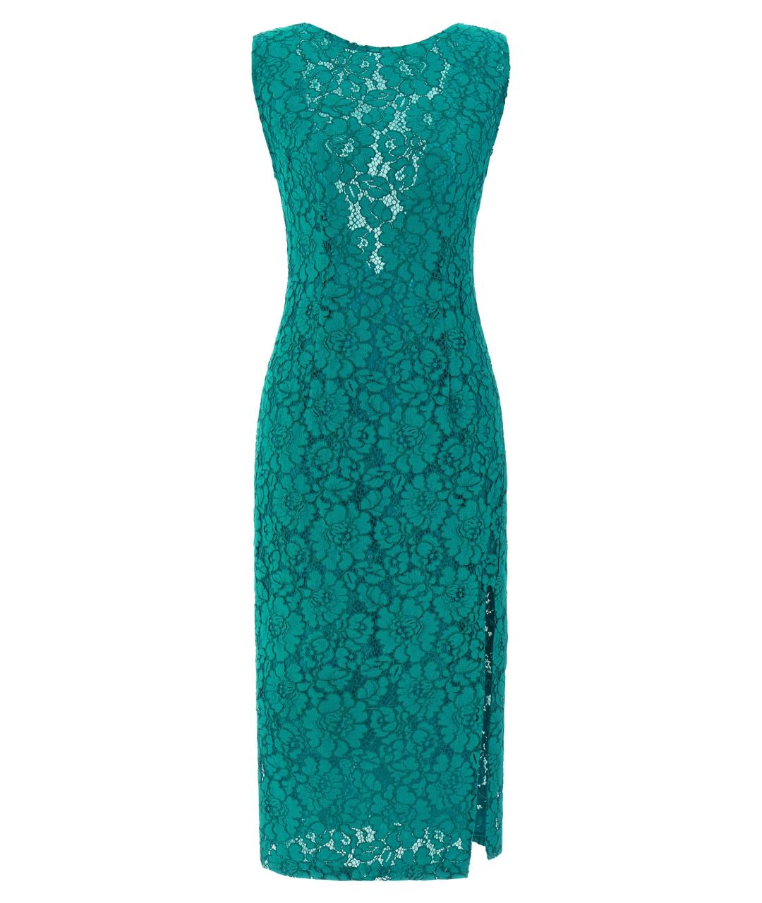 PINKO Зеленые хлопковое платье, фото 1