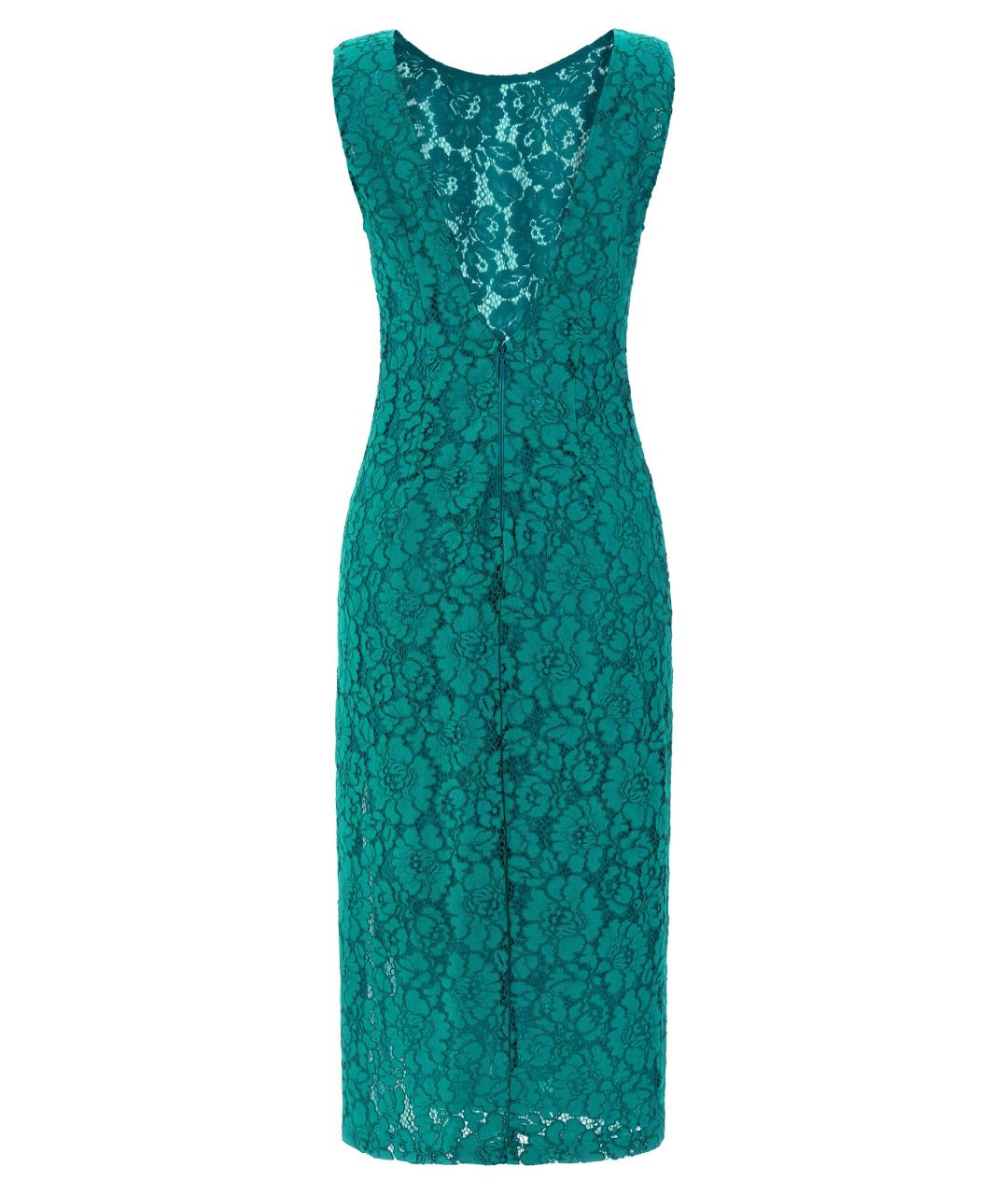 PINKO Зеленые хлопковое платье, фото 2