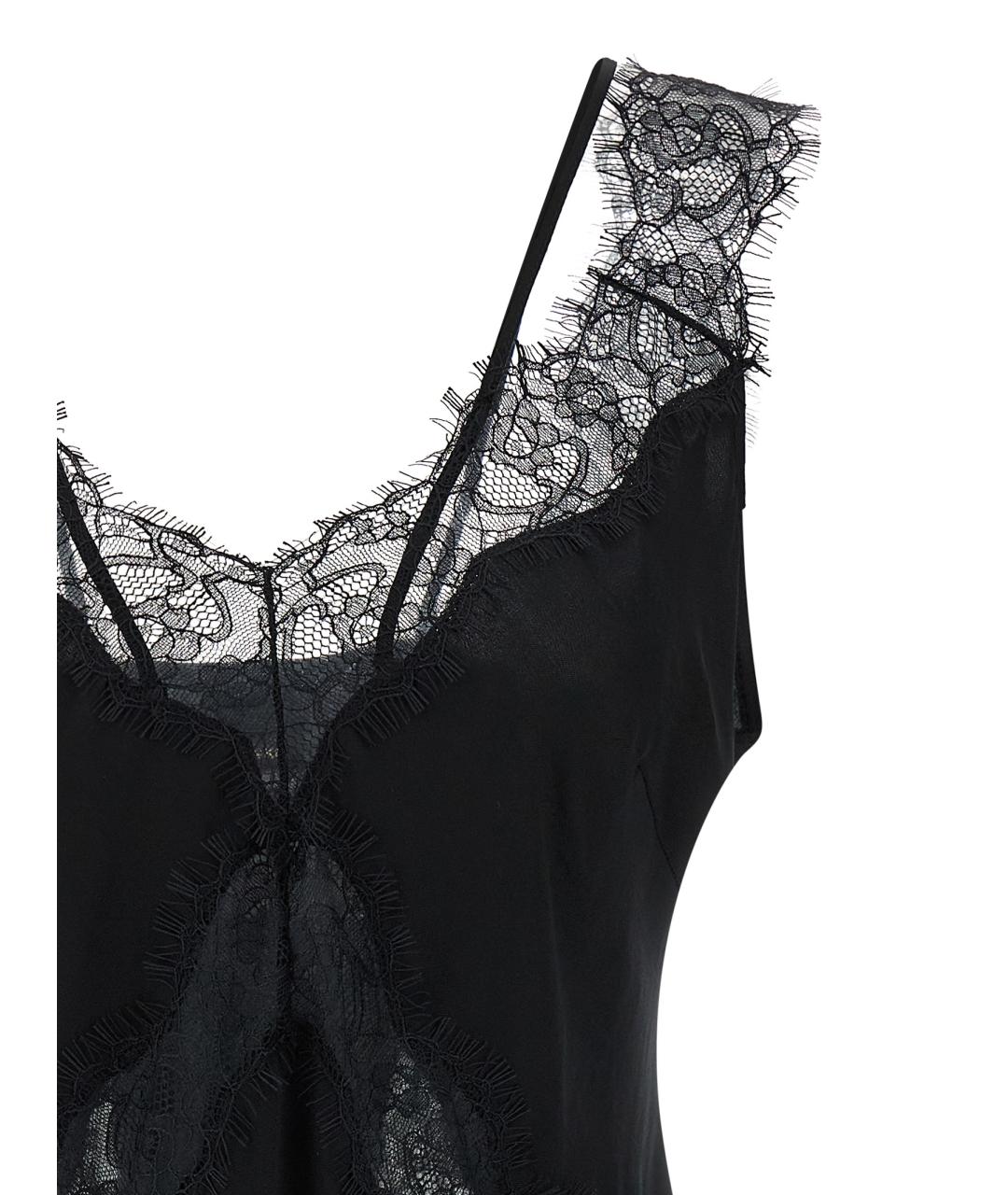 PINKO Черная вискозная майка, фото 3