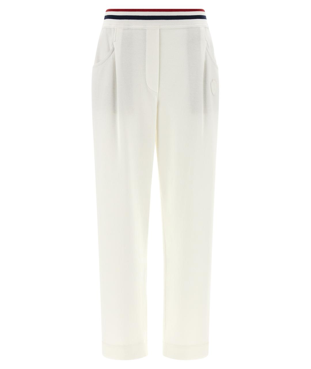 BRUNELLO CUCINELLI Белые хлопковые прямые брюки, фото 1