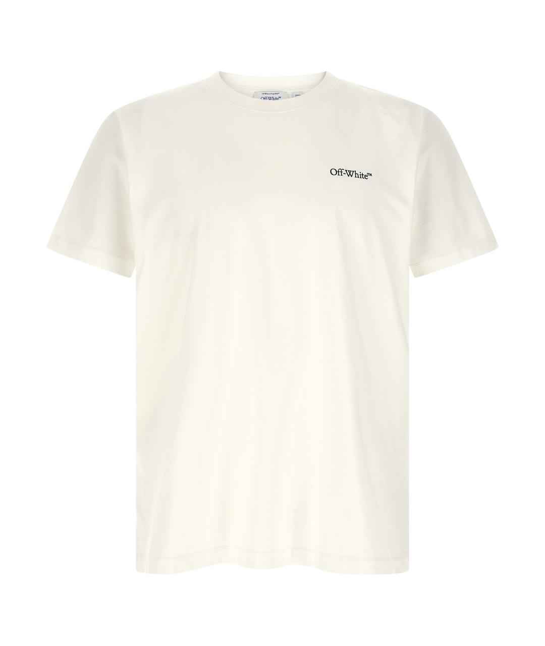 OFF-WHITE Белая хлопковая футболка, фото 1
