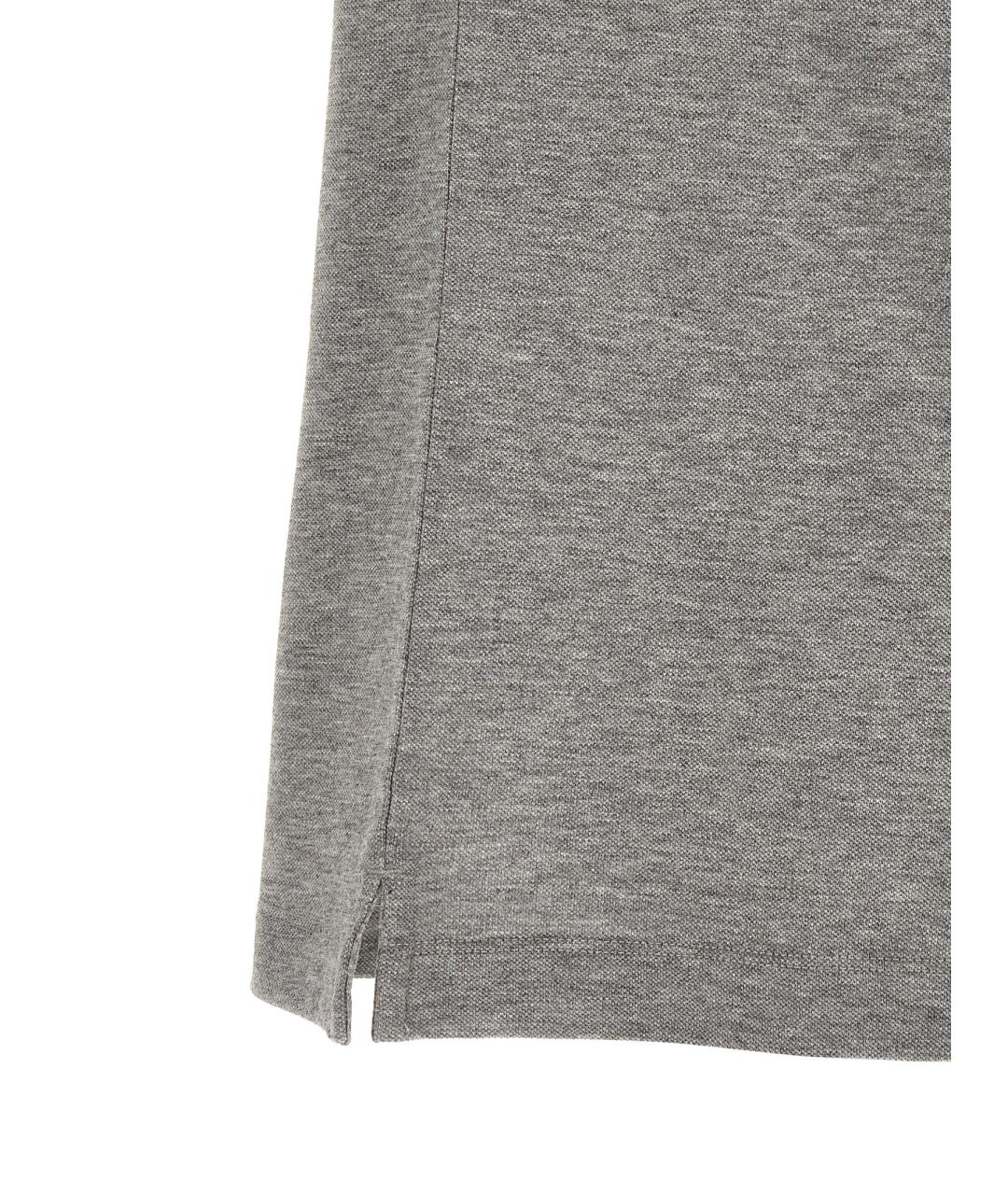 HUGO BOSS Серое хлопковое поло с коротким рукавом, фото 4