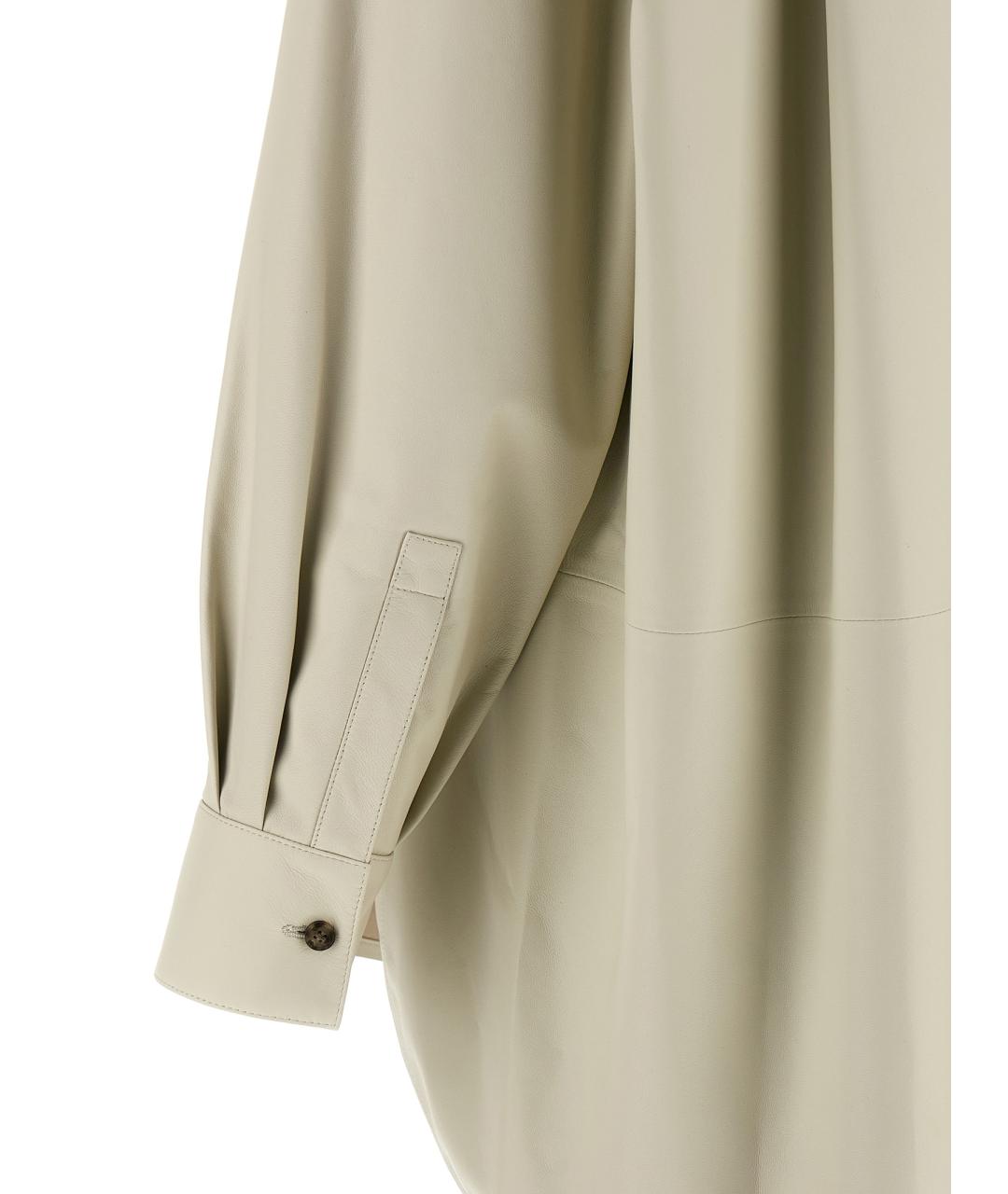 YVES SALOMON Бежевая кожаная рубашка, фото 4