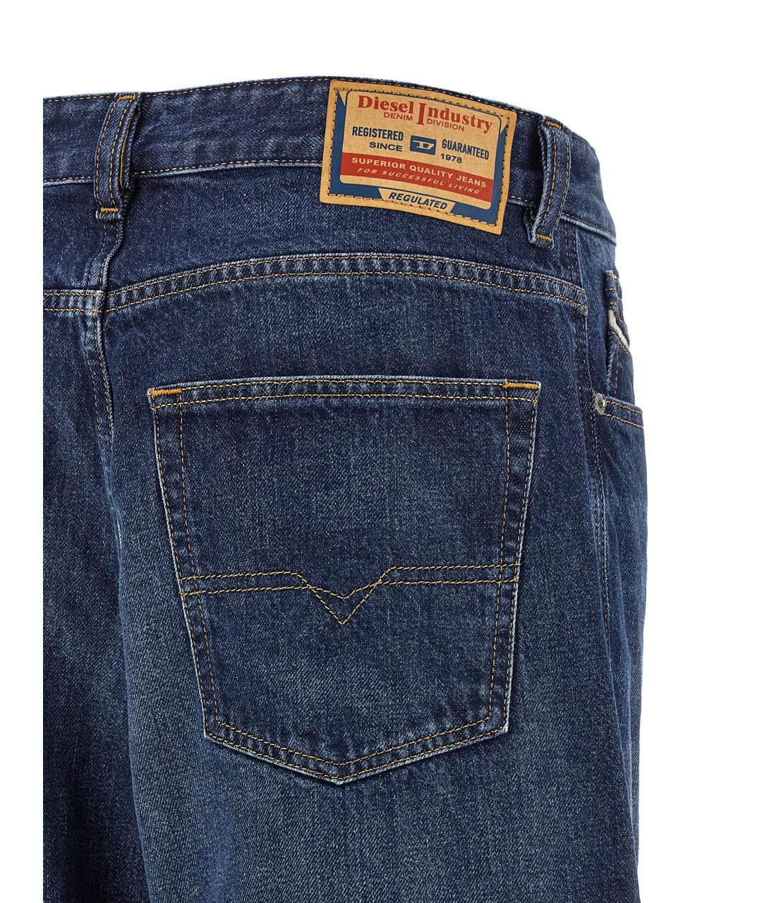 DIESEL Синие хлопковые прямые джинсы, фото 4