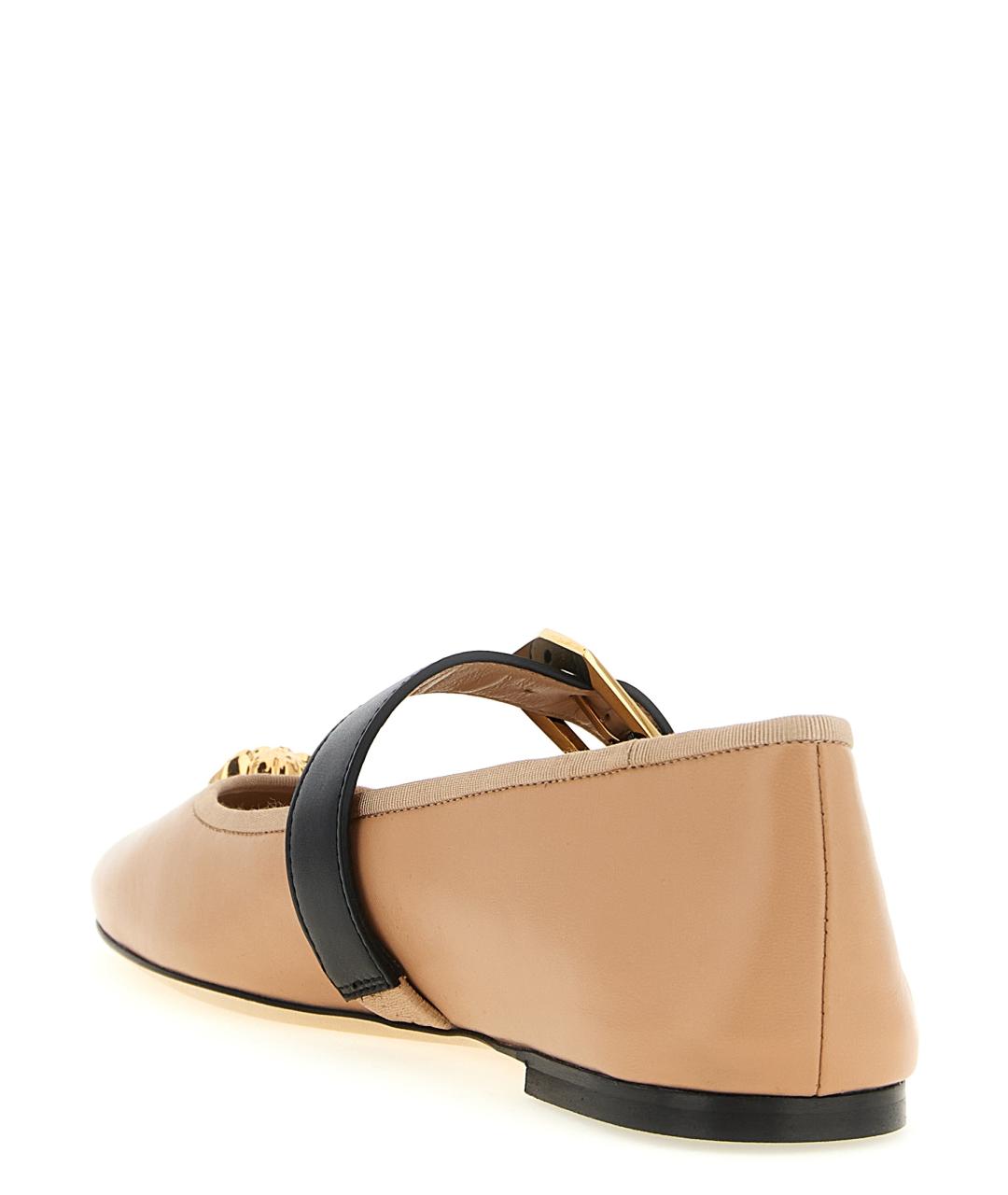 VERSACE Розовые кожаные балетки, фото 3