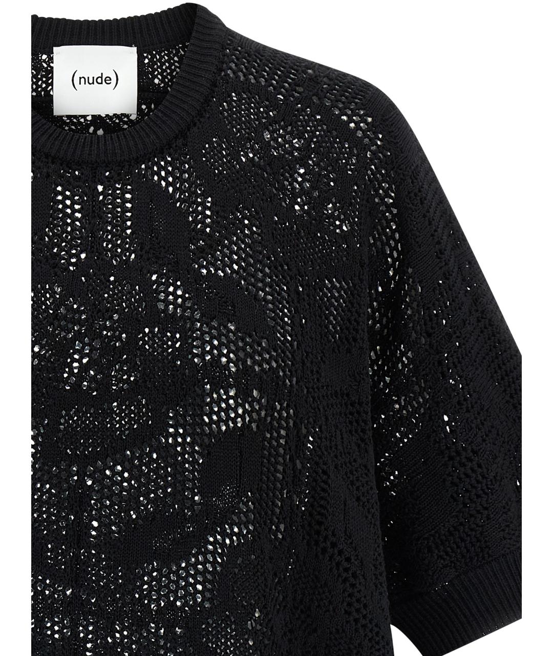 NUDE Черный хлопковый кардиган, фото 3