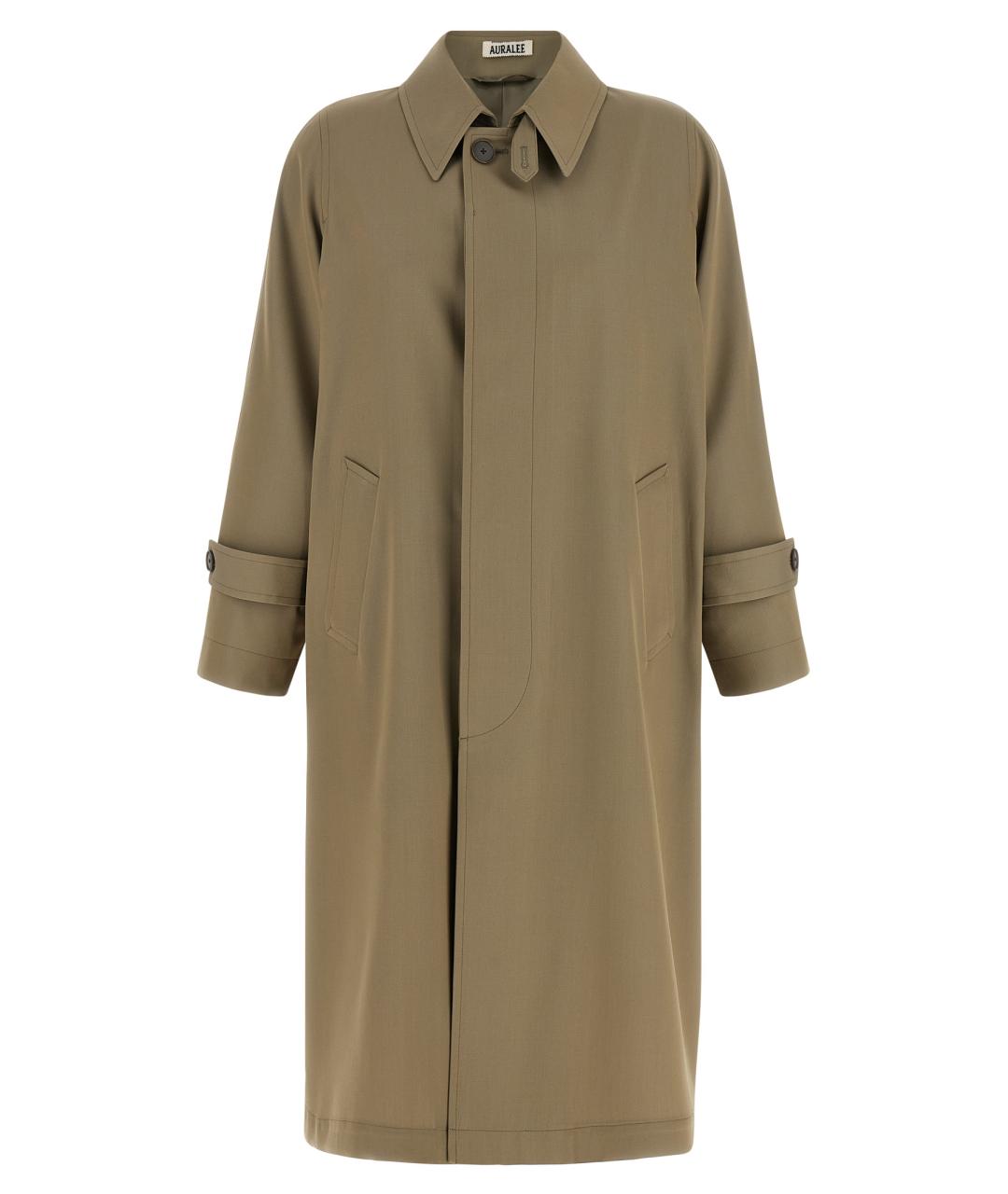 AURALEE Коричневый шерстяной тренч/плащ, фото 1