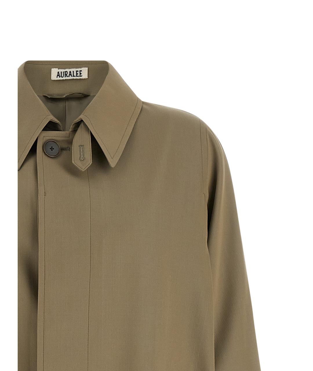 AURALEE Коричневый шерстяной тренч/плащ, фото 3