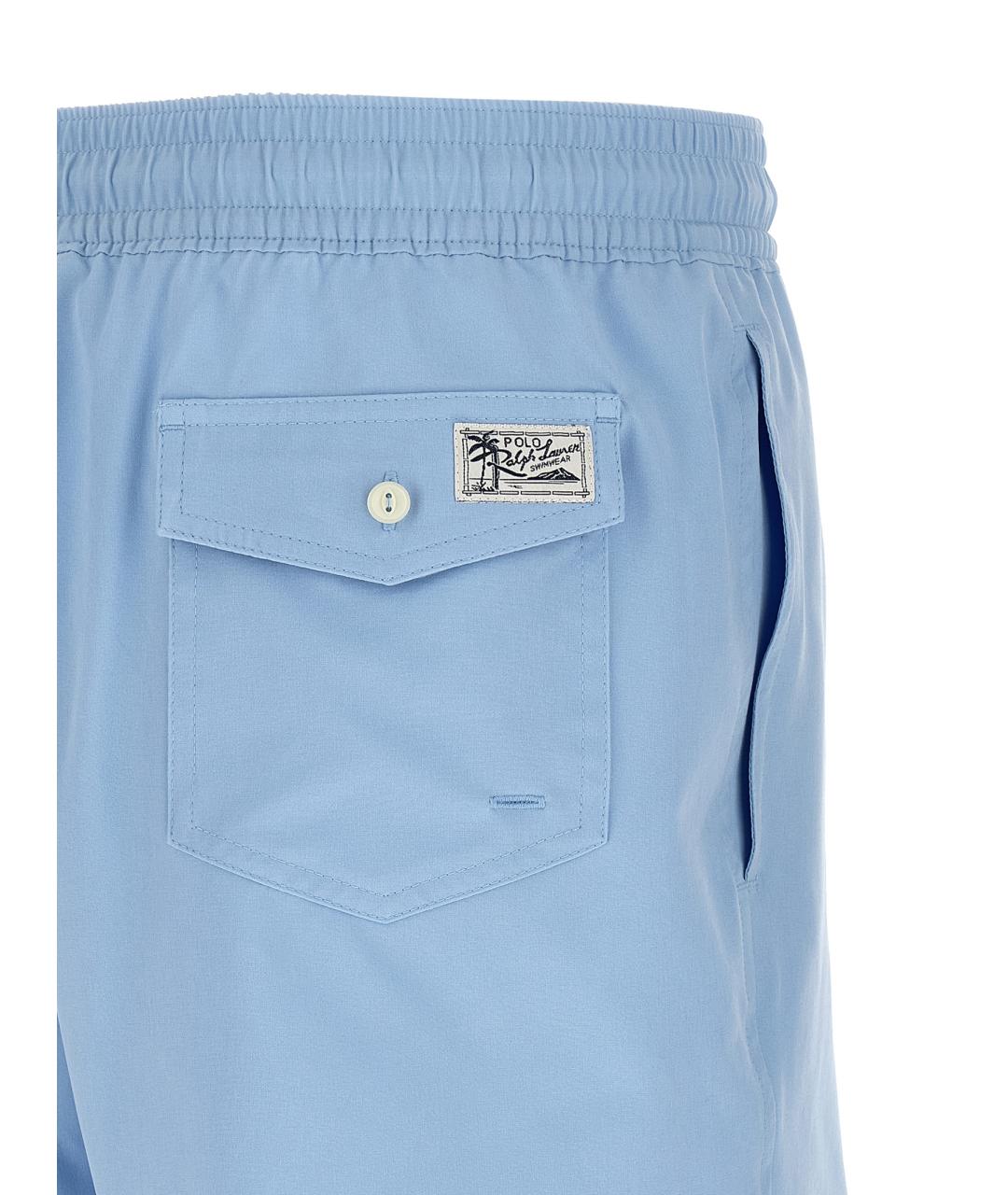 POLO RALPH LAUREN Синие полиэстеровые плавки, фото 4