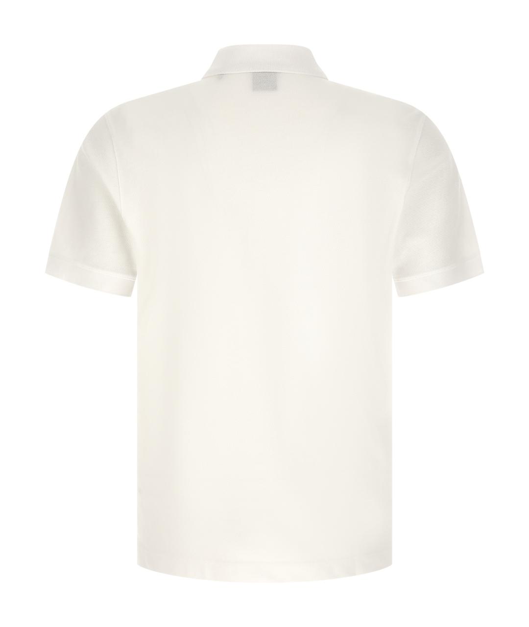 HUGO BOSS Белое хлопковое поло с коротким рукавом, фото 2