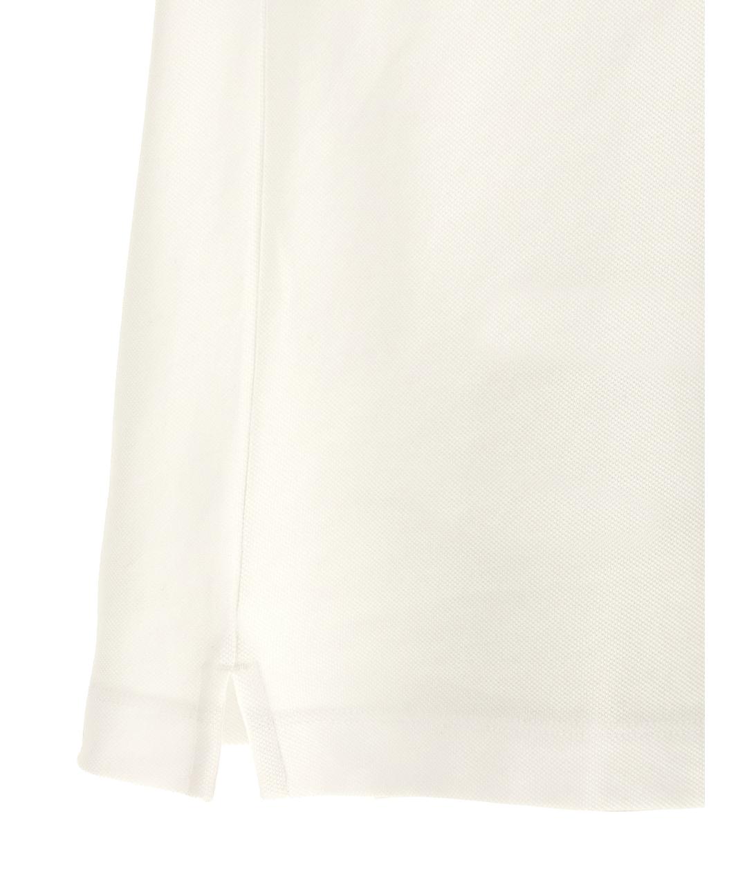 HUGO BOSS Белое хлопковое поло с коротким рукавом, фото 4