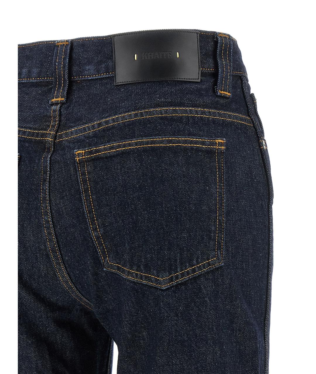KHAITE Синие хлопковые прямые джинсы, фото 4