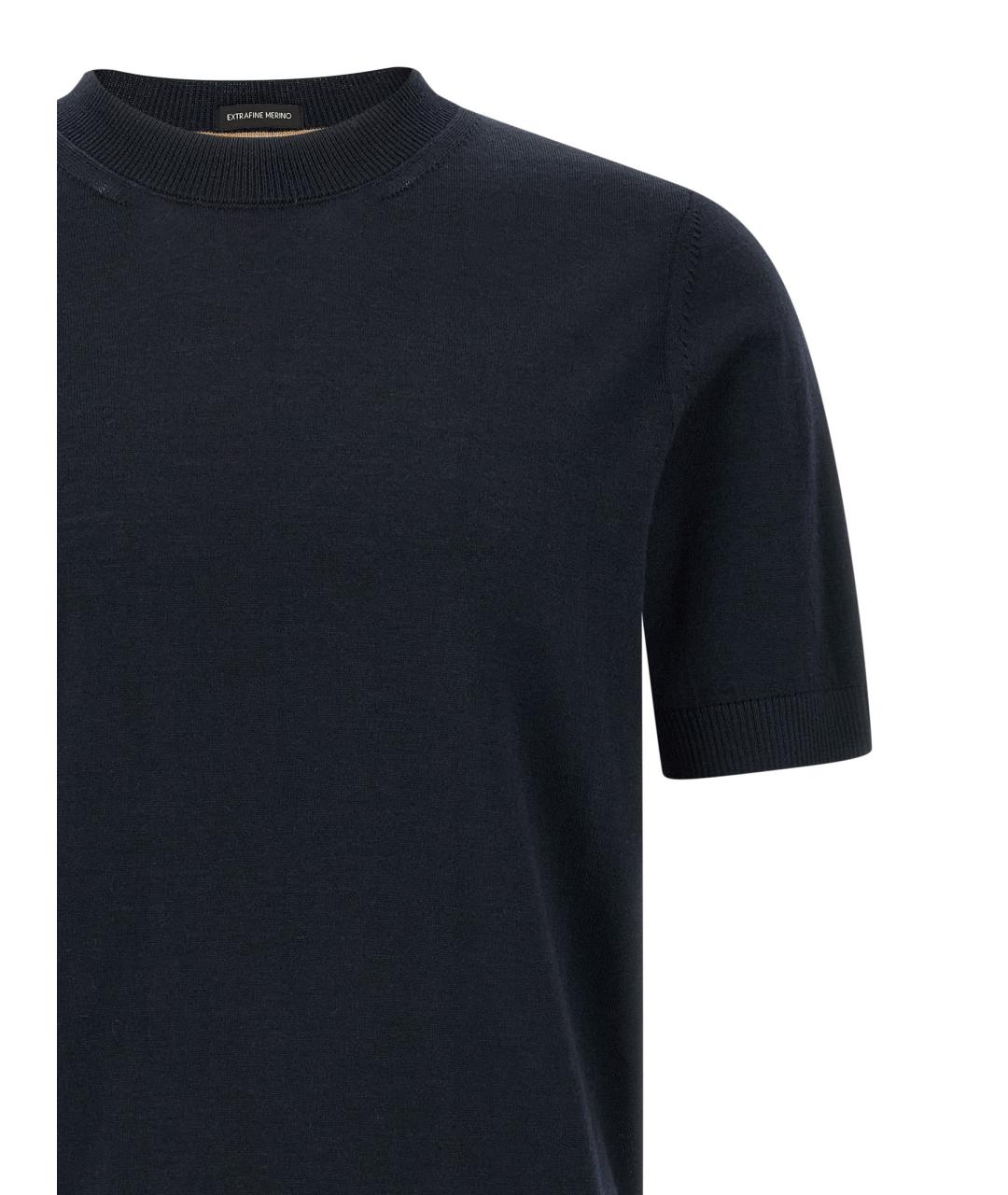 HUGO BOSS Синий шерстяной джемпер / свитер, фото 3