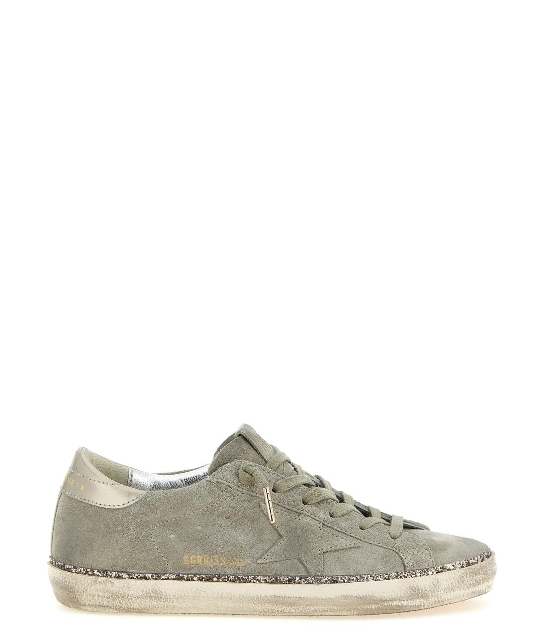 GOLDEN GOOSE Серые кожаные кеды, фото 1