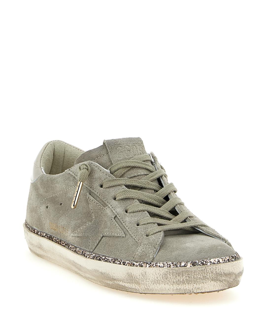 GOLDEN GOOSE Серые кожаные кеды, фото 2