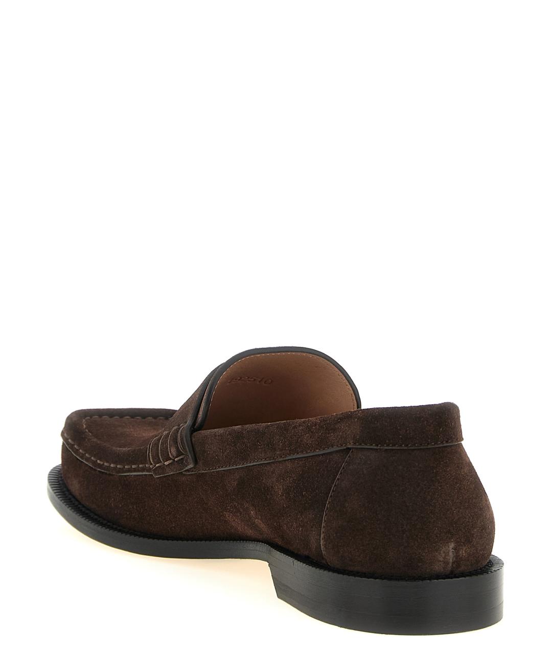 LOEWE Коричневые кожаные лоферы, фото 3